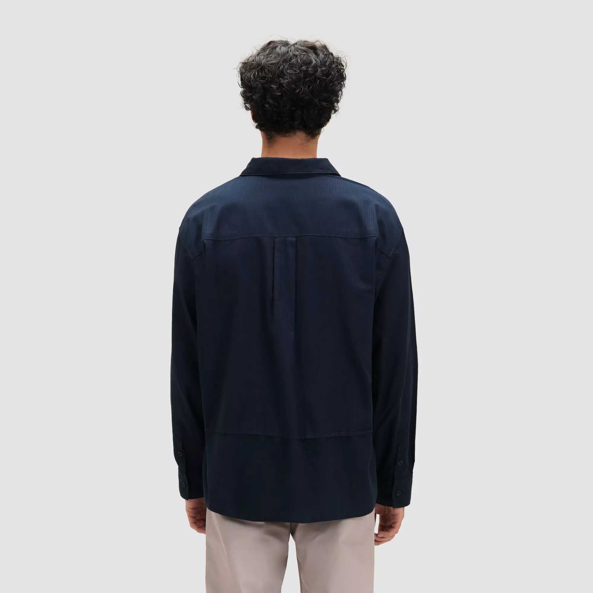 CELCIUS Kemeja Lengan Panjang LIN001743C Navy