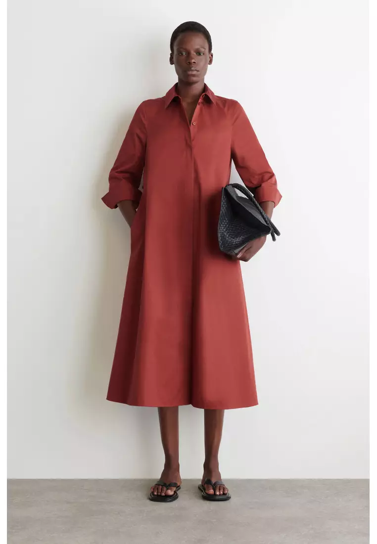 Buy COS VOLUMINOUS MAXI SHIRT DRESS 2026 Online | ZALORA