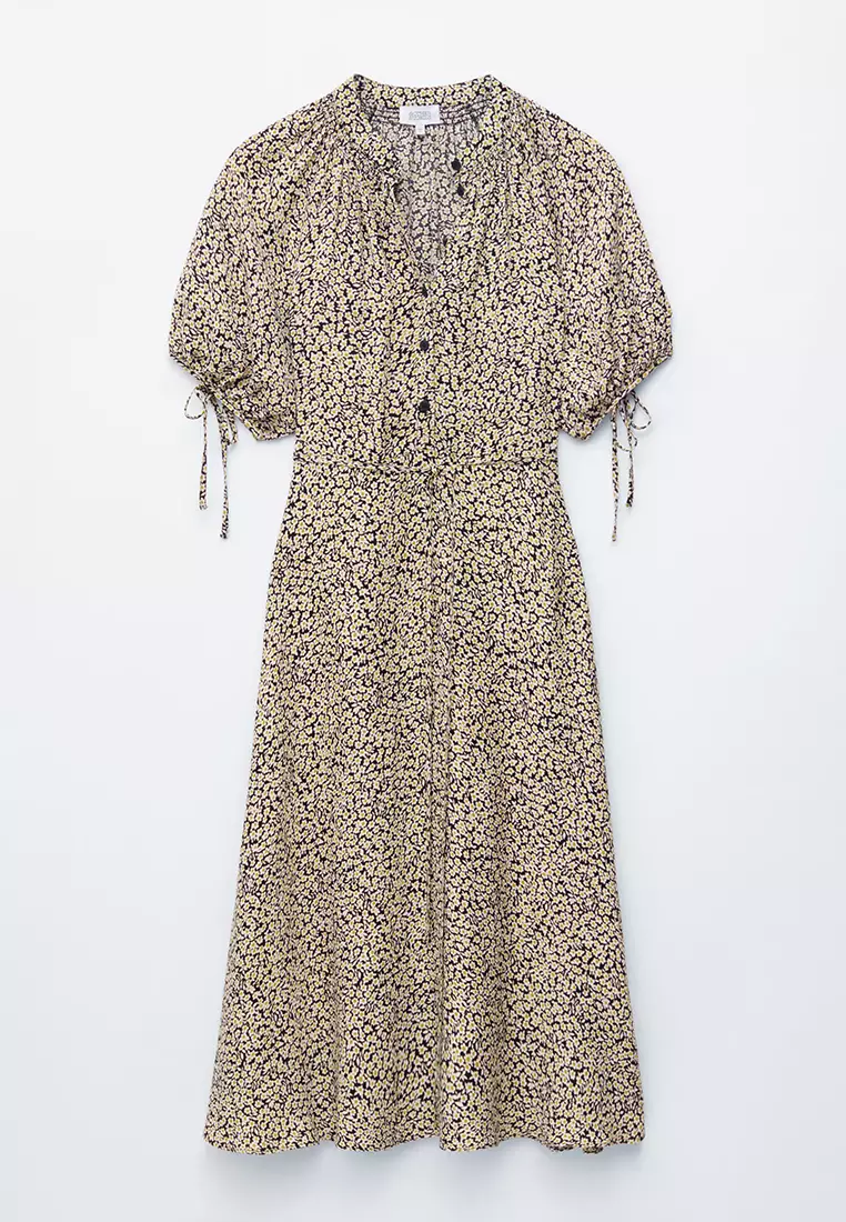 Tie-Waist Midi Dress