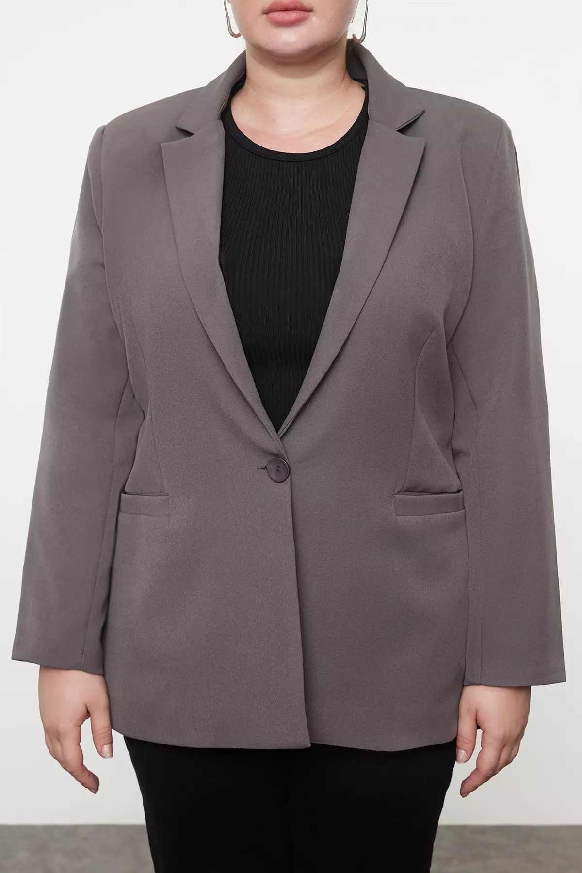 Anthracite Zebra Patterned Lined Woven Plu