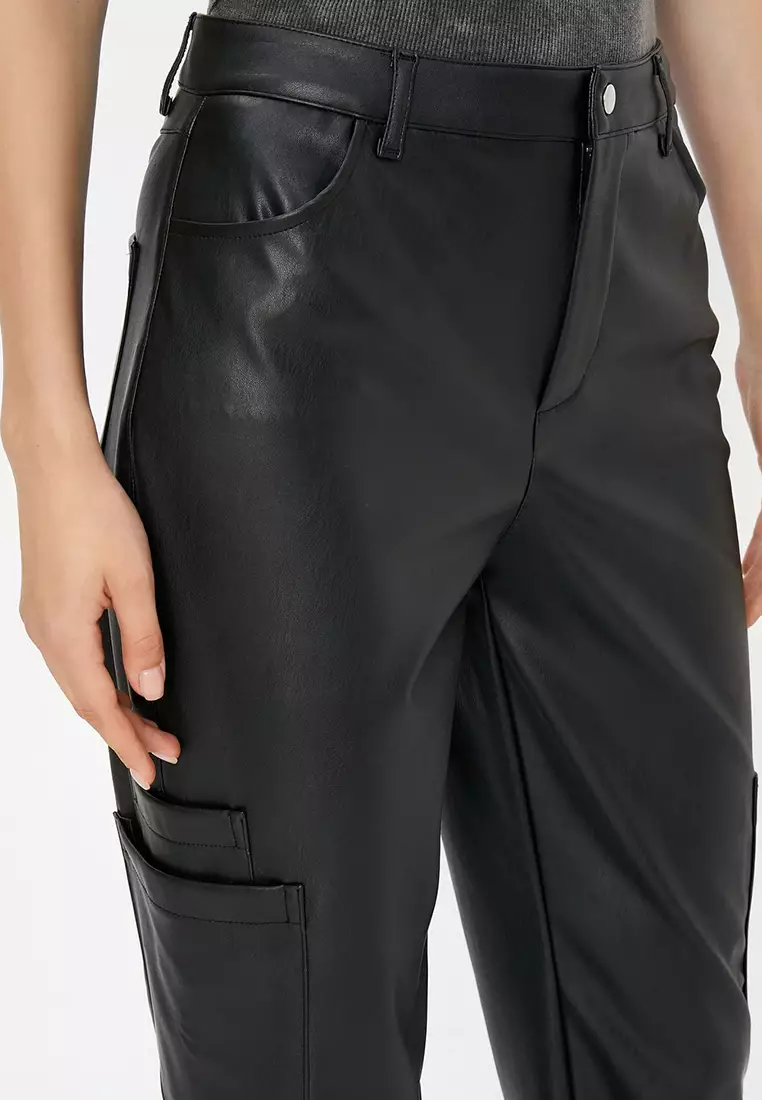 Faux Leather Trousers