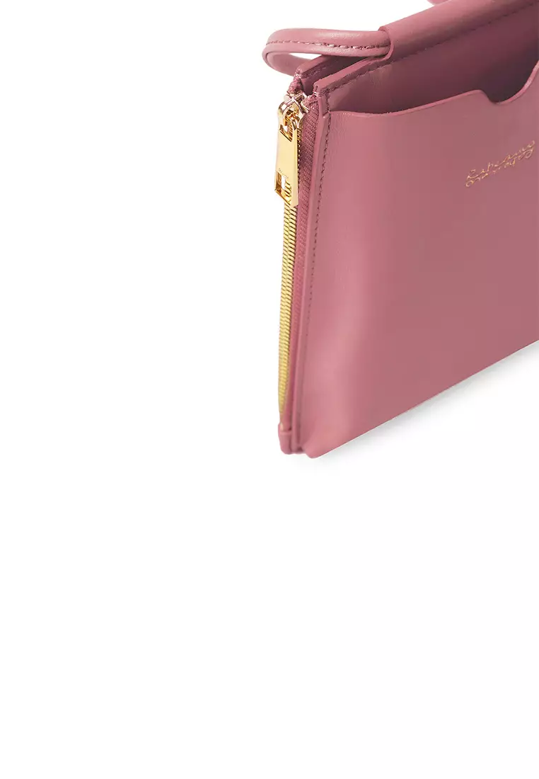 斜背手機小袋 - 糖果粉紅色