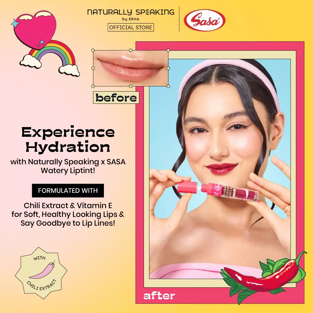 Naturally Speaking x SASA - Blush Bloom Chili  Lip Tint 4 ml