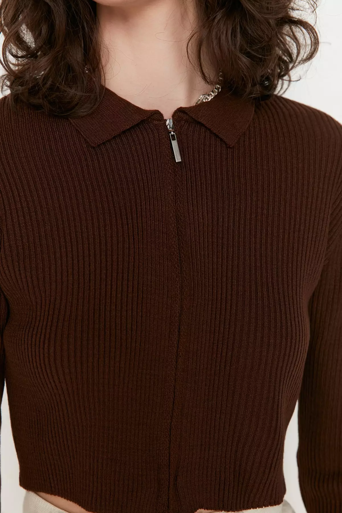 Zip Crop Sweater