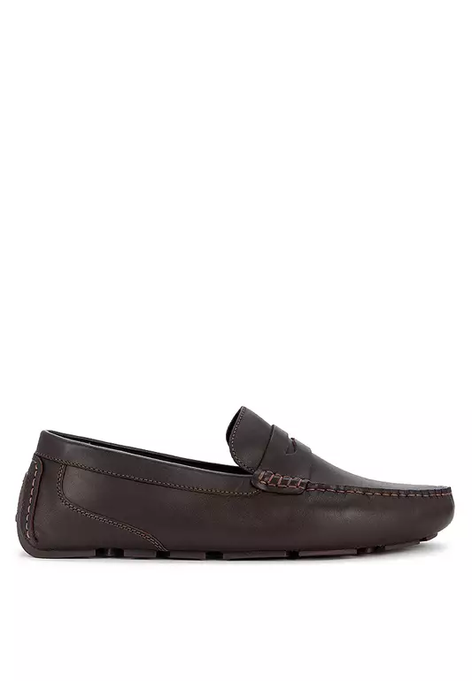 Men's Davenport Penny Loafers Dark Brown