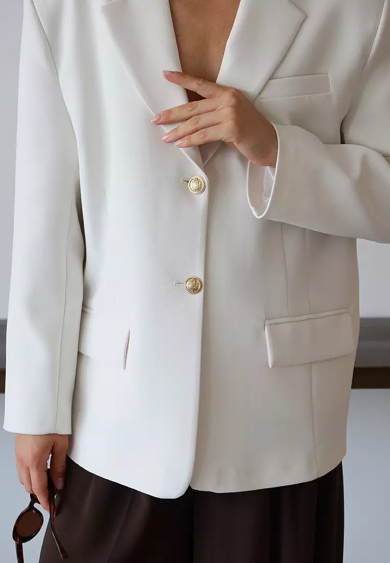 Regular Pattern Woven Blazer Jacket