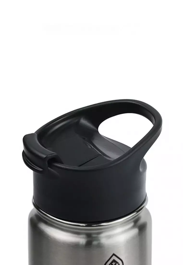 14oz Wide Mouth Water Bottle Silver Steel