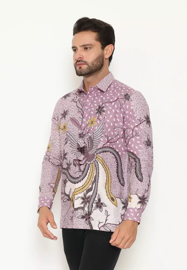 MAGINOT TRI Batik Pria Slim Fit Lengan Panjang