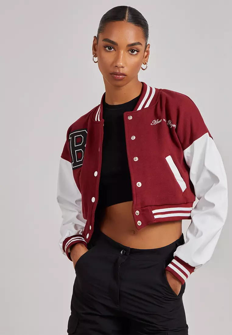 Maroon pink jacket store