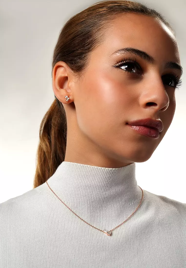 0.92ct TDW Toi Et Moi Brilliant Duo Lab Grown Diamond Stud Earrings in 14K Rose Gold D/E-VVS/VS