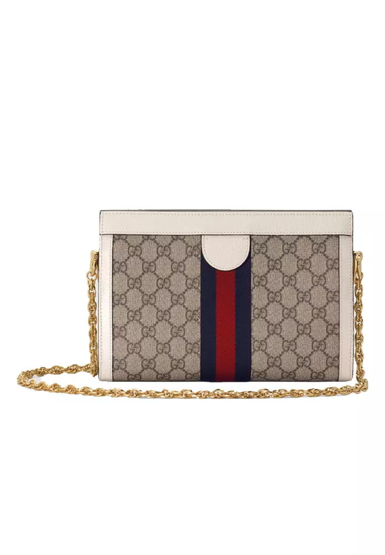 Gucci chevron textured online logo clutch