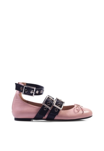 House of Avenues pink Ladies 3-Straps With Buckle Ballerina 3933 Light Pink A79E6SH2C82143GS_1