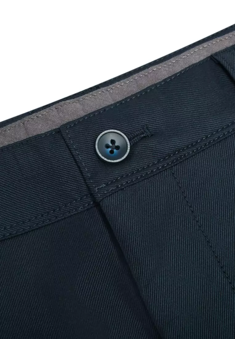 Soft Cotton Rich Stretch Slim Tapered Fit Twill Casual Pants