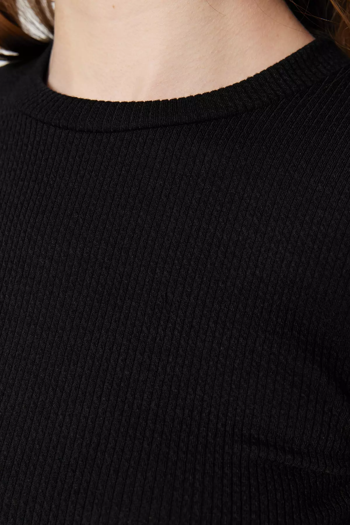 Half Sleeves Knitted Body Tunic with Snap Fastener
