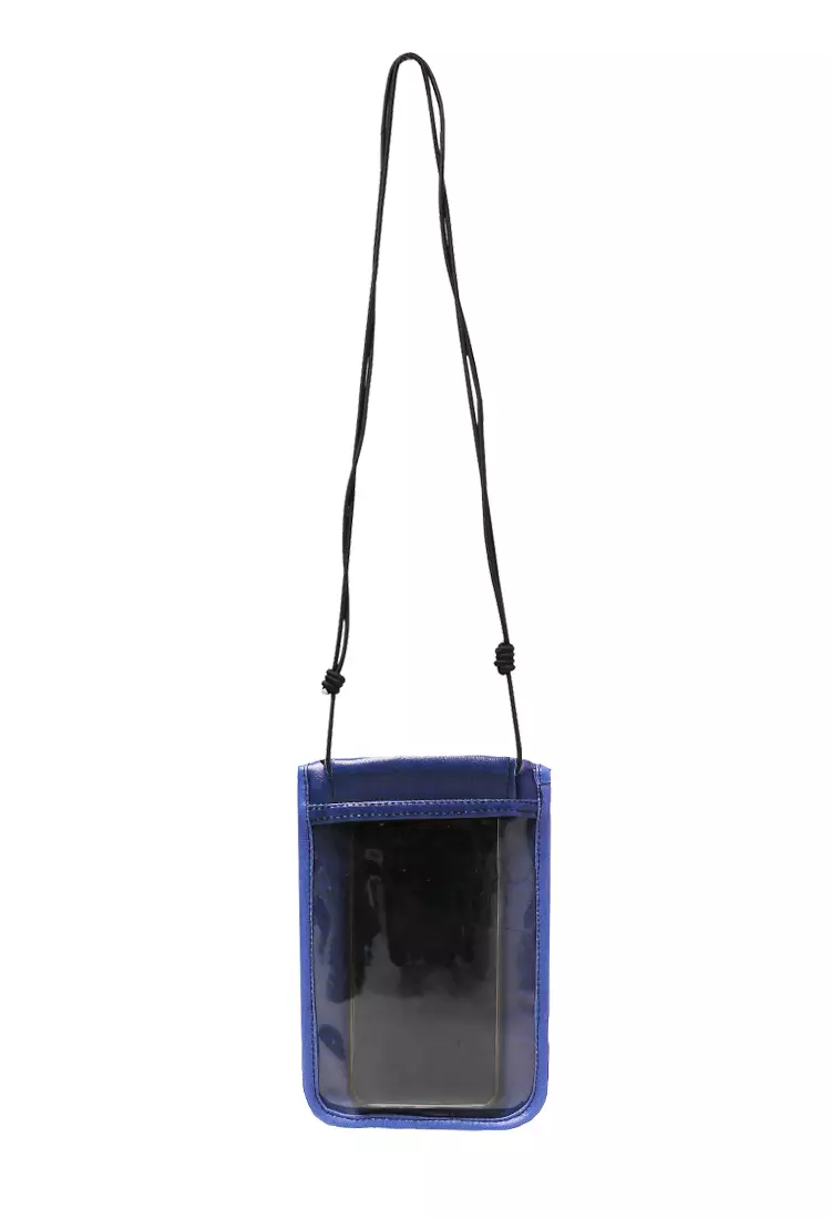 AMB98 Dompet Gantung Kalung Leher Multifungsi Handphone Touchscreen Dj Rock Navy