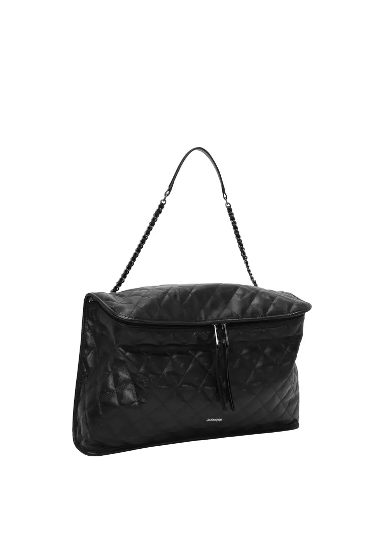 CUBE-II Large Chain Crossbody Bag - Black