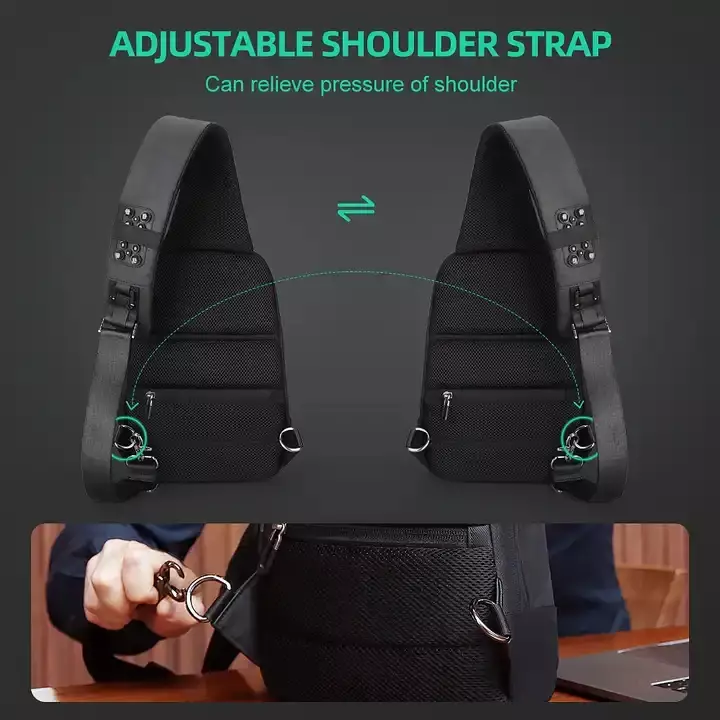 Mark Ryden MR7056 Tas Selempang Pria Waist Bag Sling Bag crossbody - BLACK