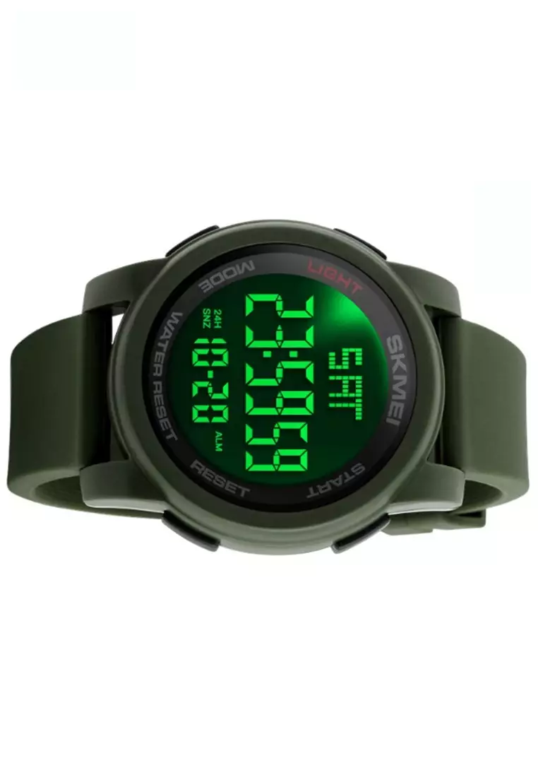 Jam Tangan Casual Digital Pria LED Waterproof Many Function Strap Tali Material Silicone PW77 ORIGINAL