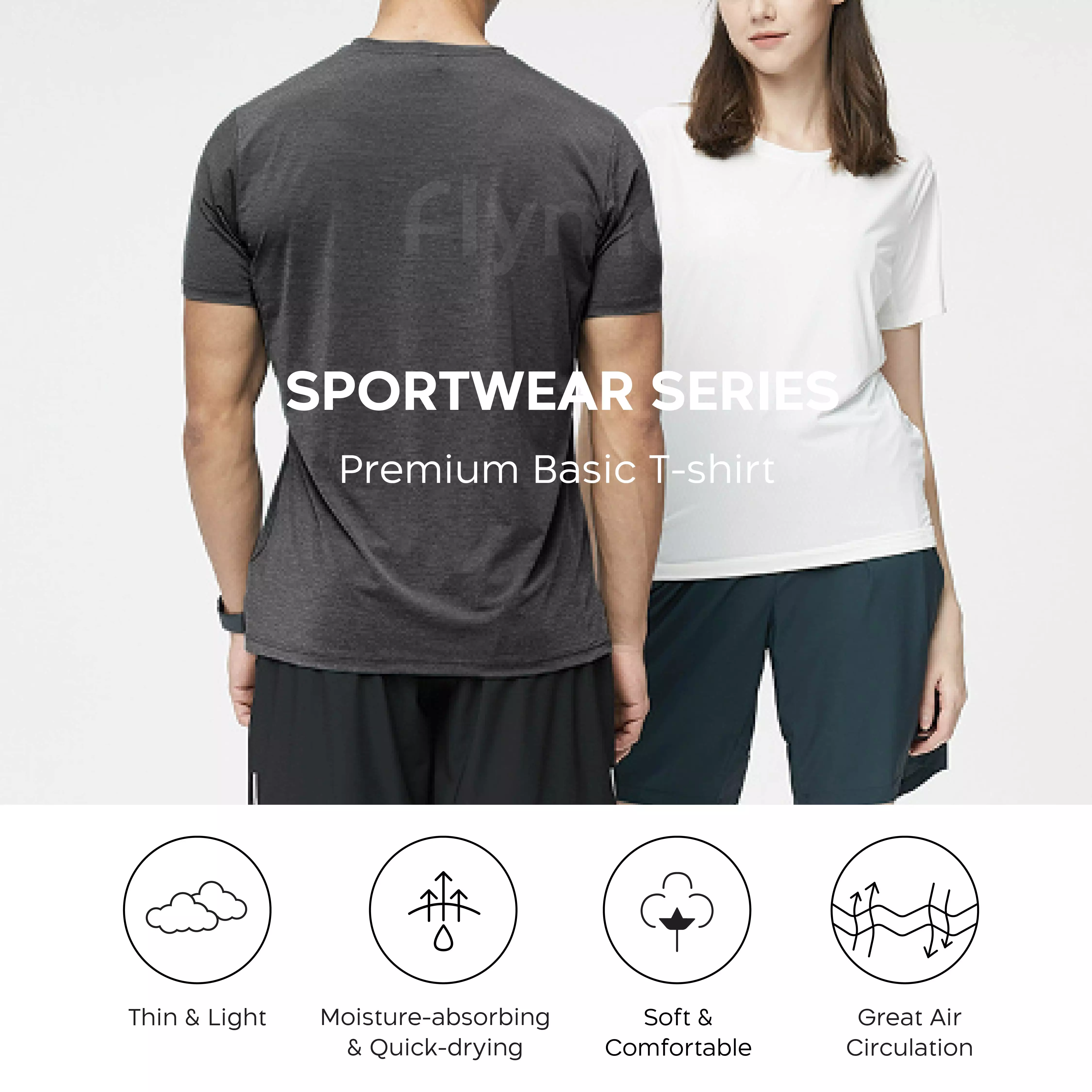 Flyman Active T-Shirt 1 pcs FMA 3484 - Charcoal