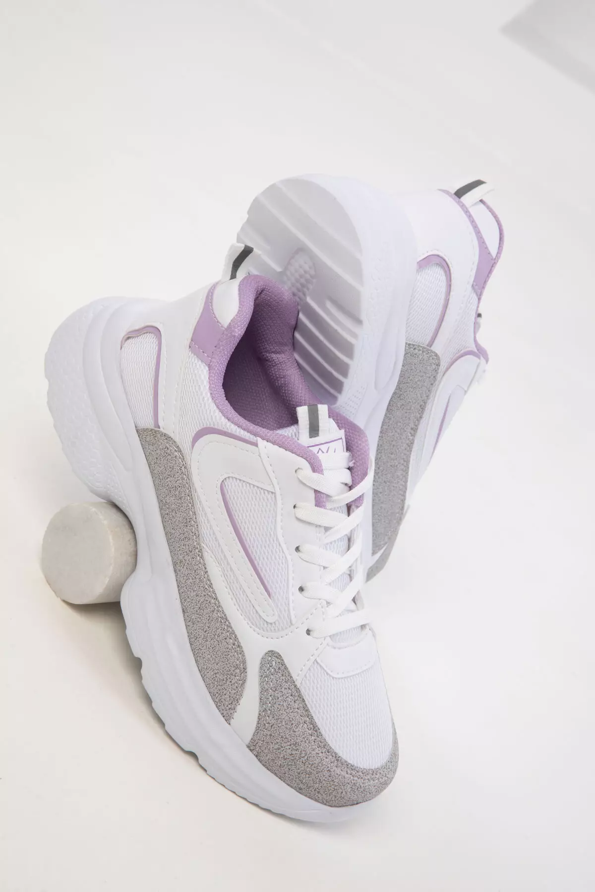 White-Lilac Women's Sneaker 20413