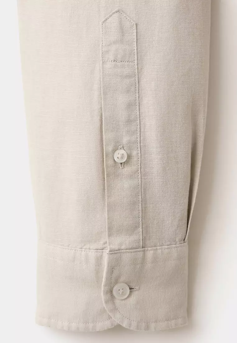 Linen-Cotton Shirt With Pocket