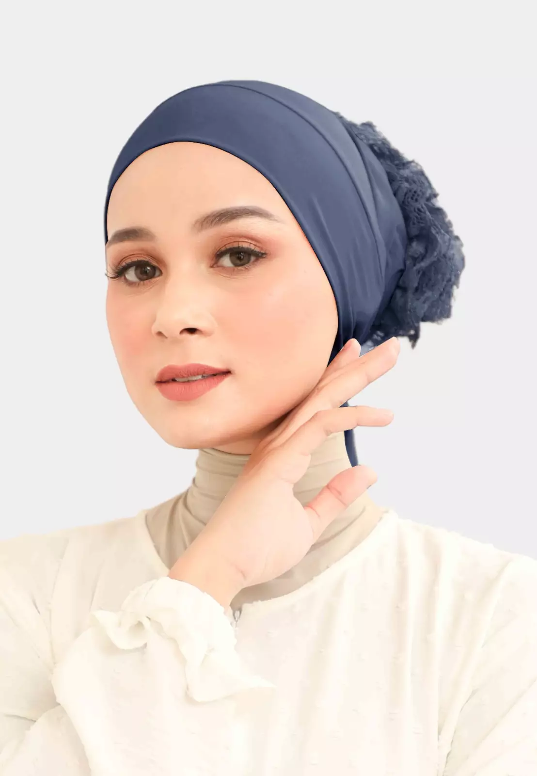 Ciput Hijab Brukat Inner Turkey Brocade - Deep Navy