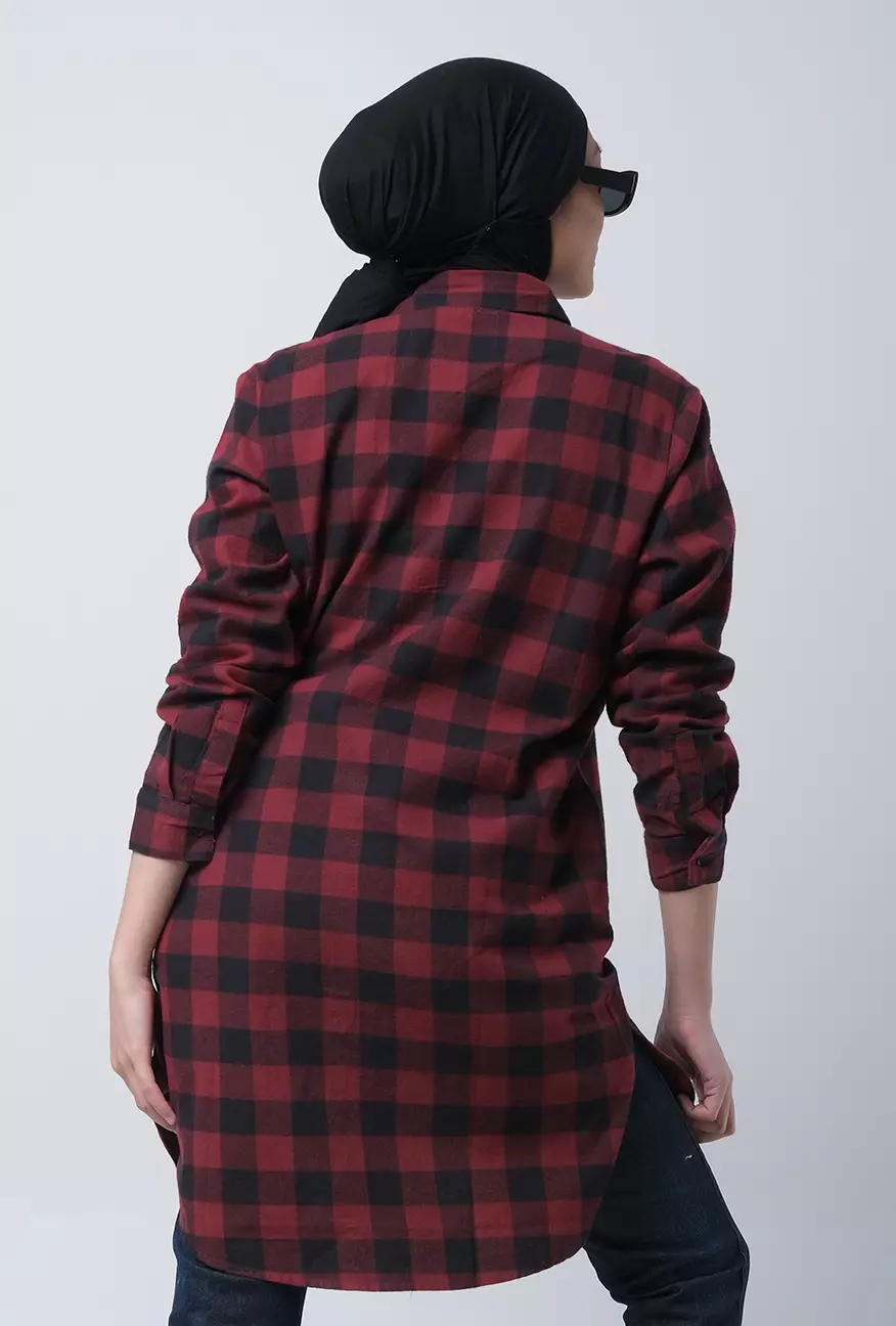 Kemeja Wanita Zelda Red Black