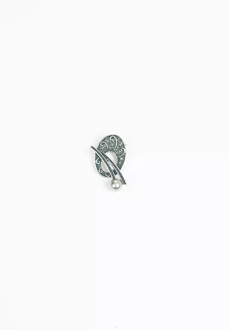 Houseofcuff lapel pin brooch bros untuk jas TUSUK SILVER A39