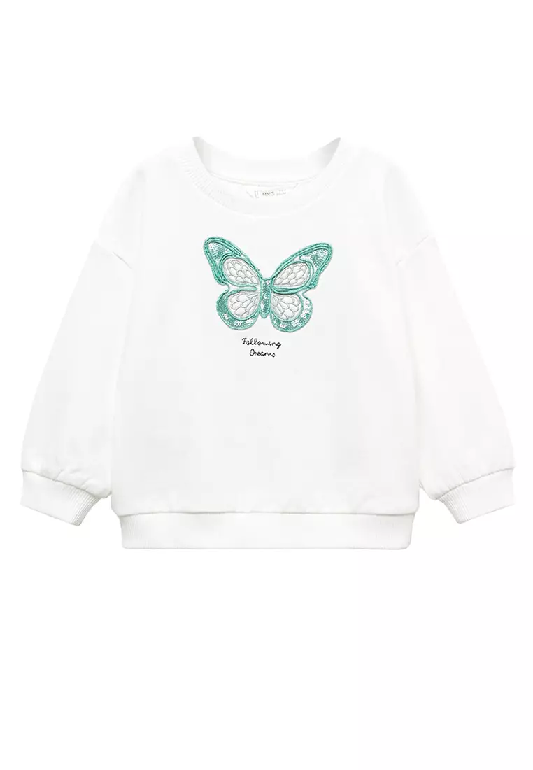 White butterfly sweatshirt online