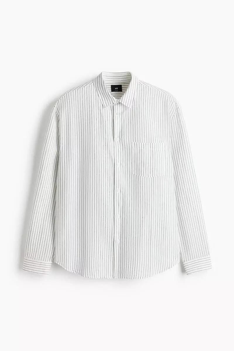 Relaxed Fit Linen-blend shirt