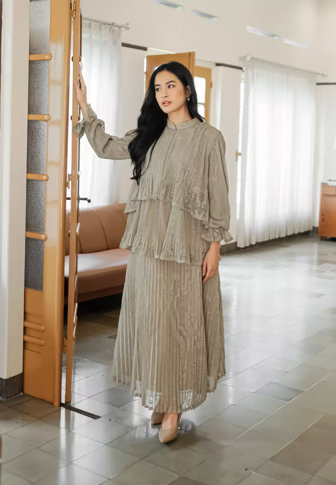 Ansara Blouse - Dusty Sage