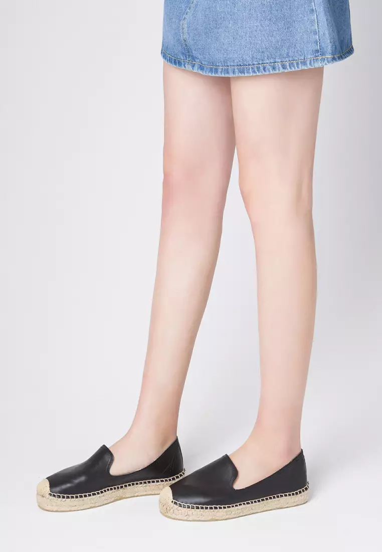 Platform Cow Leather Espadrilles HB7101