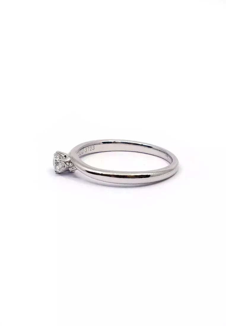 PT Platinum Made White Gold Lady Ring with Diamonds
