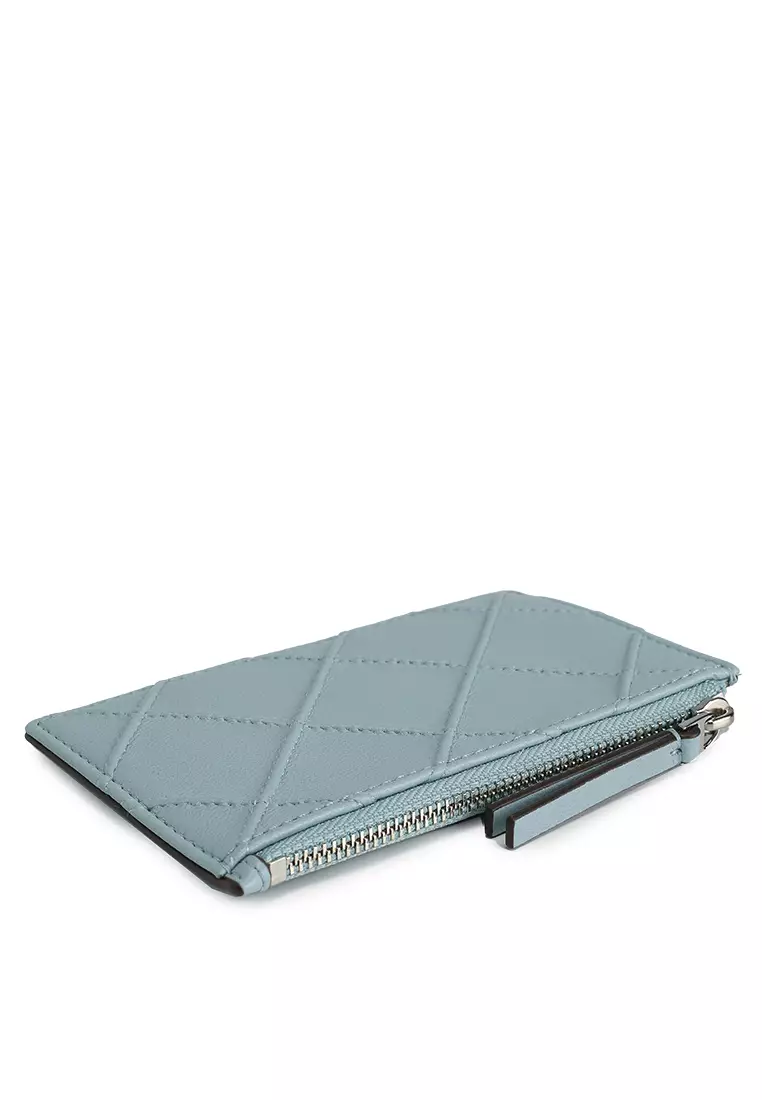 【Tory Burch】FLEMING デニムプリント スエード ZIP Card Case Tory Burch】FLEMING デニムプリント スエード ZIP Card Case