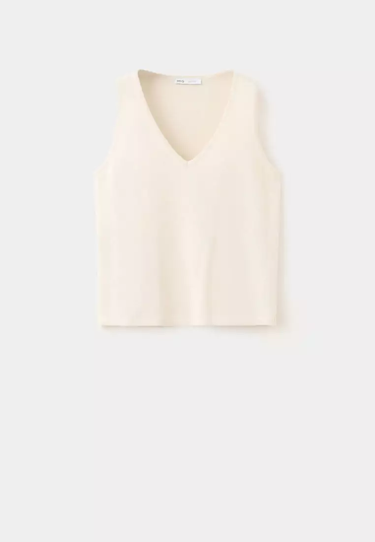 V-Neck Knit Top