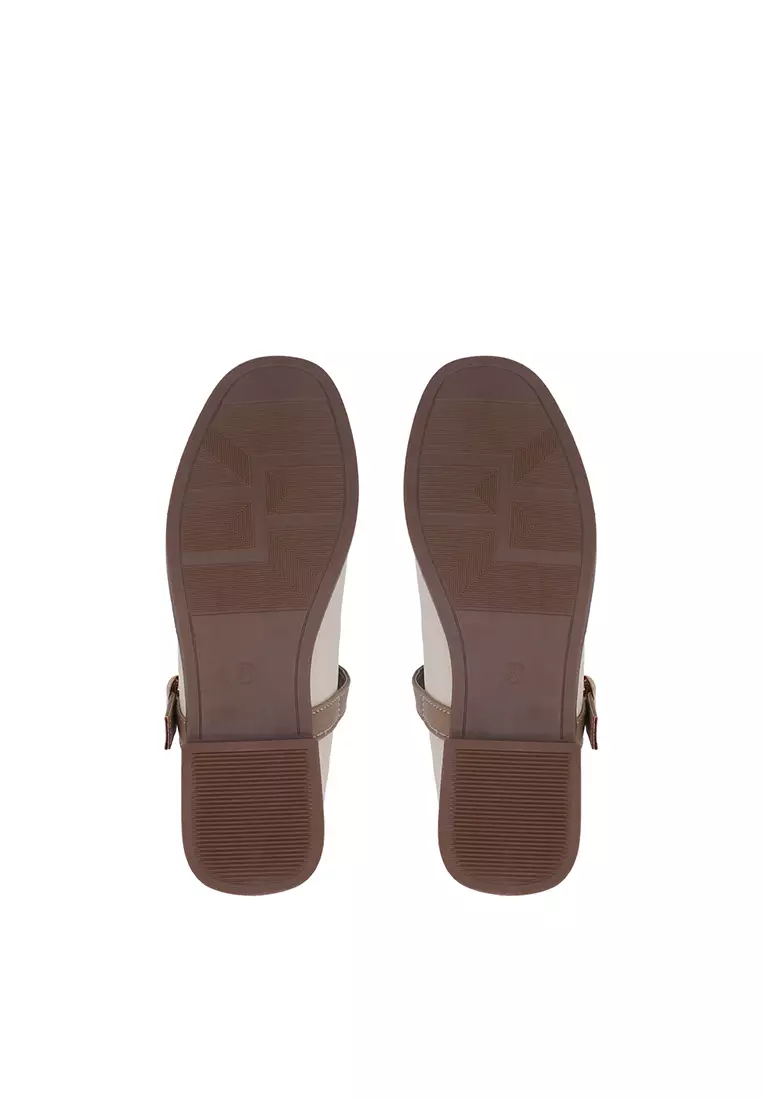 Beige Elise Soft Strap Ballerinas