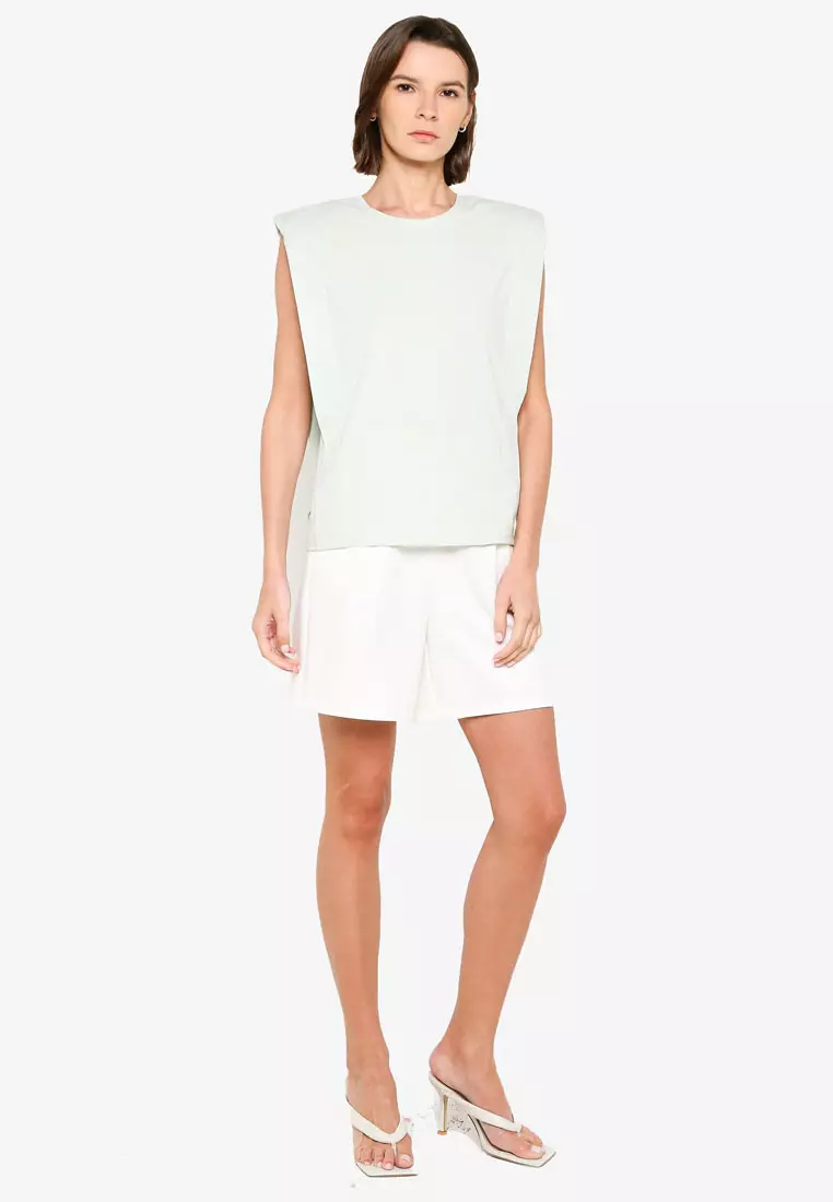Padded Shoulder Top
