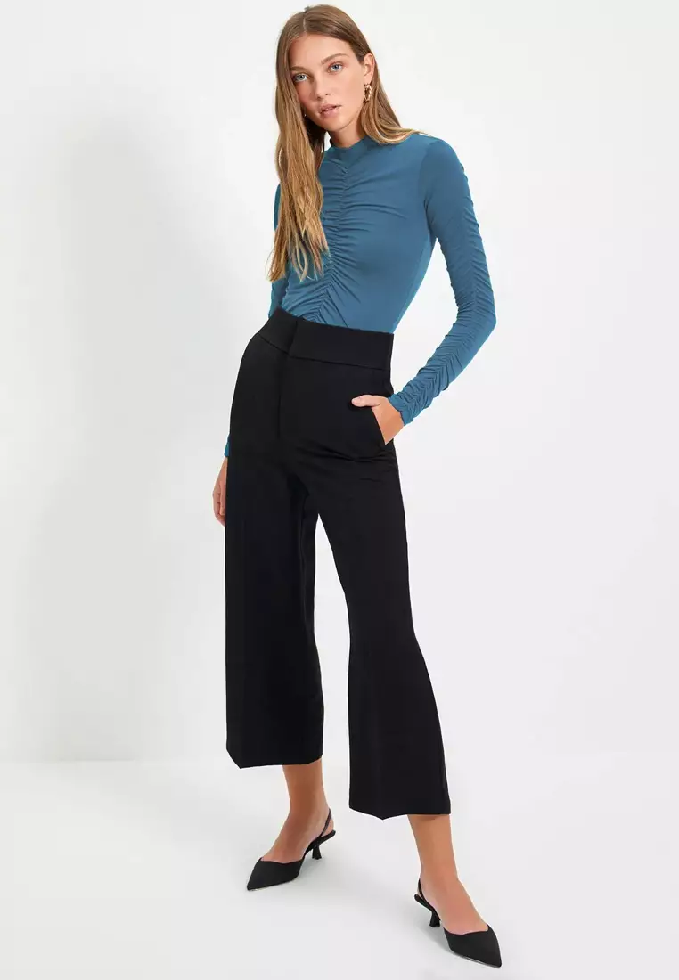 Mock Neck Ruched Bodysuit