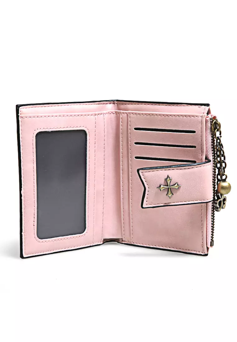 Dompet Lipat Wanita Model Pendek Short Wallet Mini Design Material Leather ORIGINAL