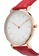 NUVEAU red Round Face Gold White/Red Strap Watch NU245AC74LNHMY_2