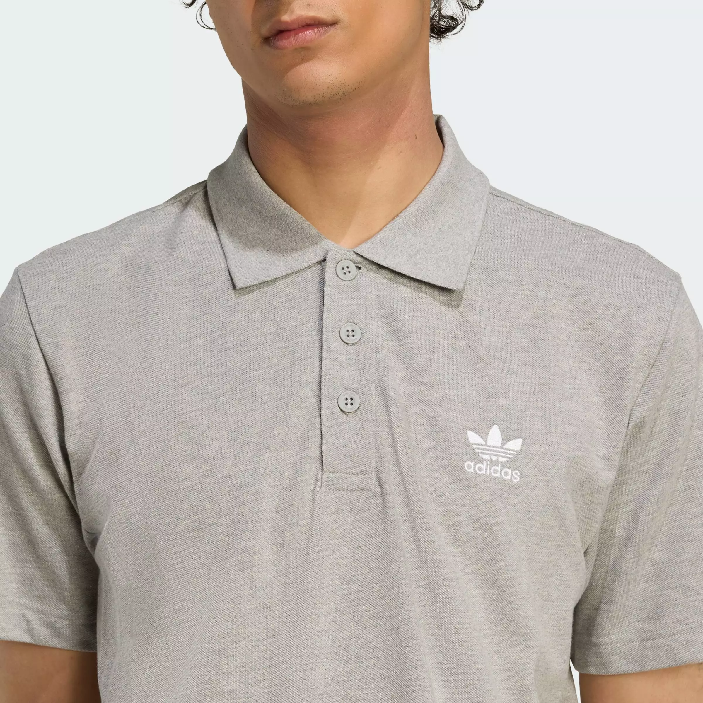 Lifestyle Trefoilo Essentials Polo Tee Men Grey JW6083