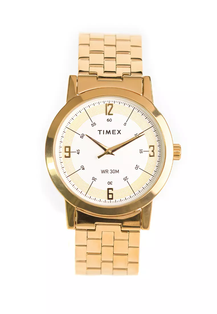 Timex T1 Series Gold Stainless Steel Mens Watch TW00T102E CLASSICS