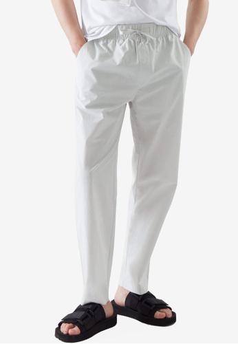 COS grey Drawstring Tapered Trousers 91B8EAAA4033B6GS_1