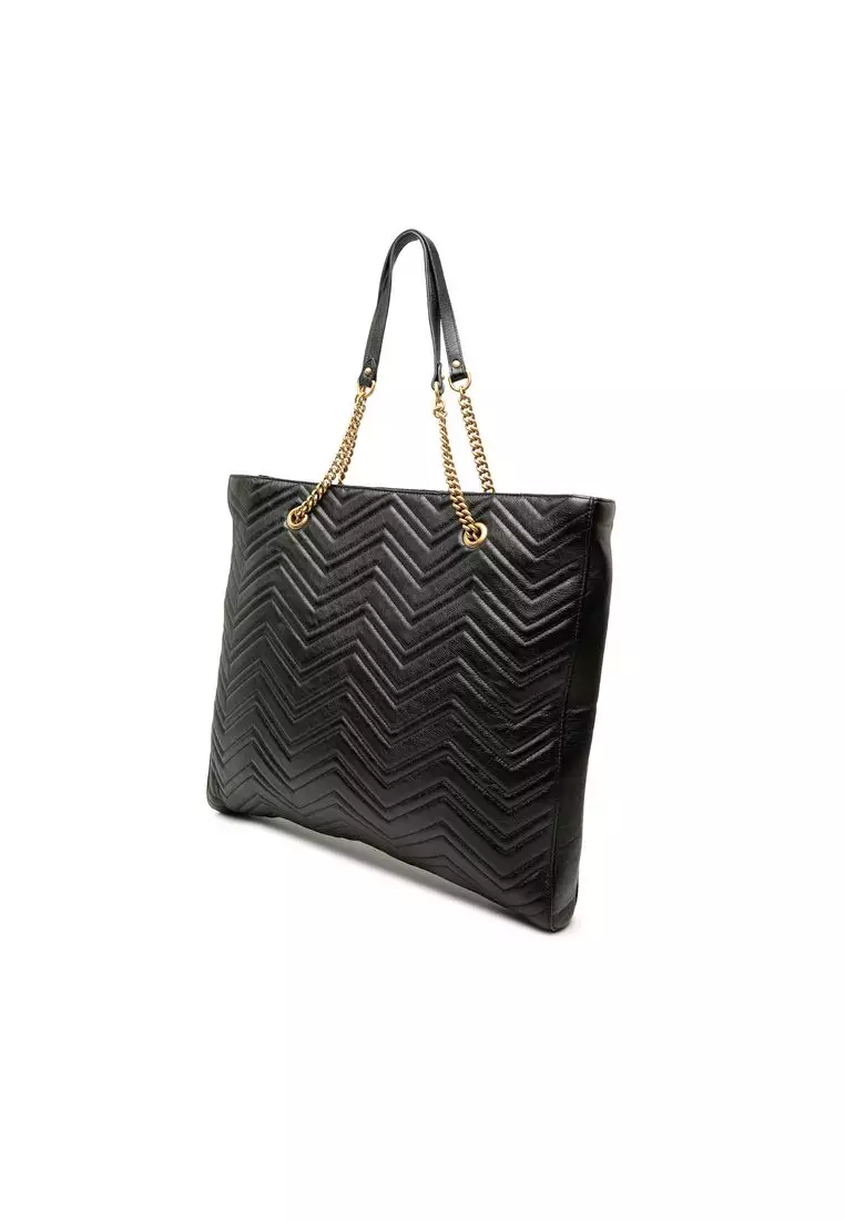 Pre-Loved Gucci Large Gg Marmont Matelasse Calfskin Slim Tote
