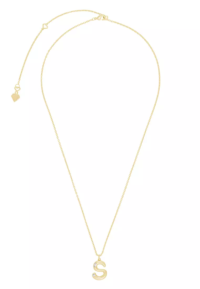 Buy Wanderlust Co Alphabet Bubble Pendant Necklace Letter S