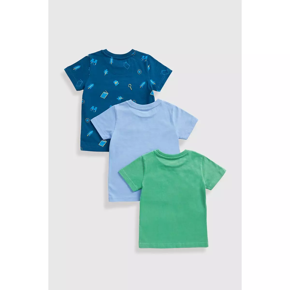 Mothercare Summer Camp T-Shirts 3 Pk - Kaos Bayi Laki-laki (Hijau)