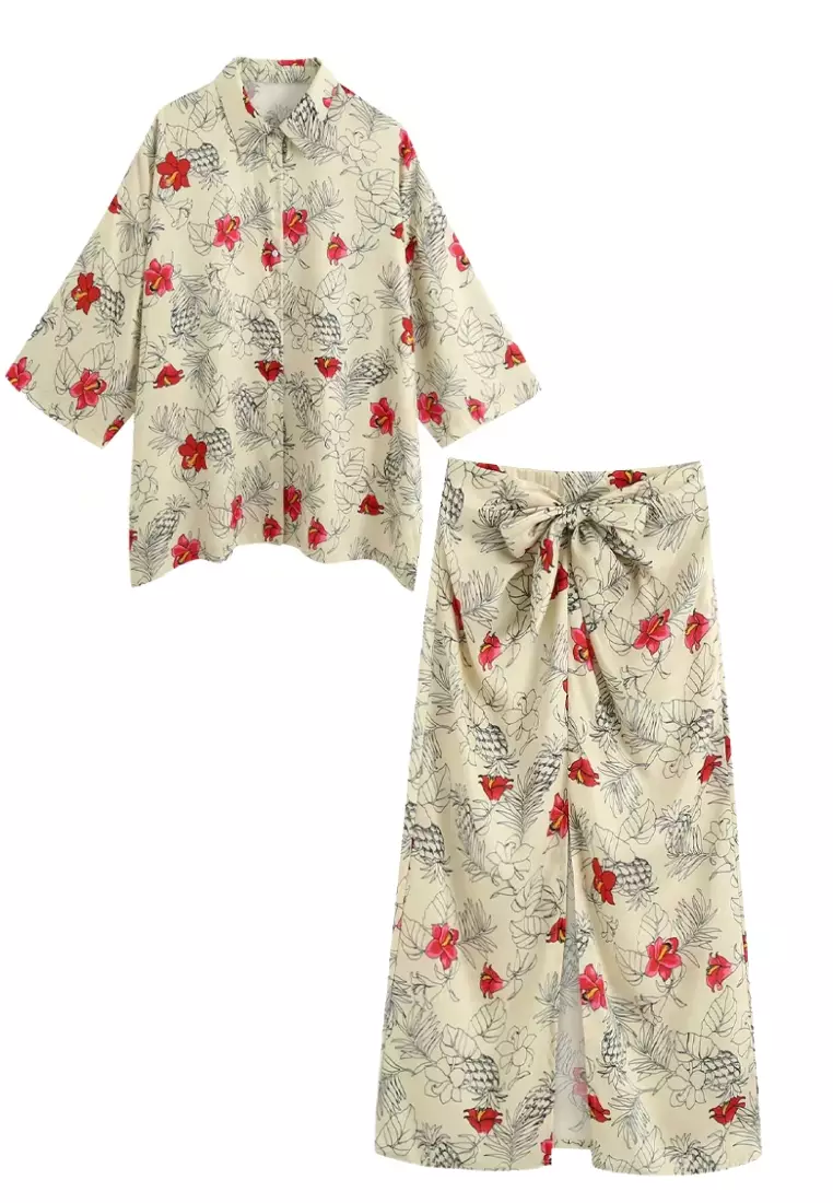 THE LOUNGE EDIT Kildra Loungewear Skirt Set