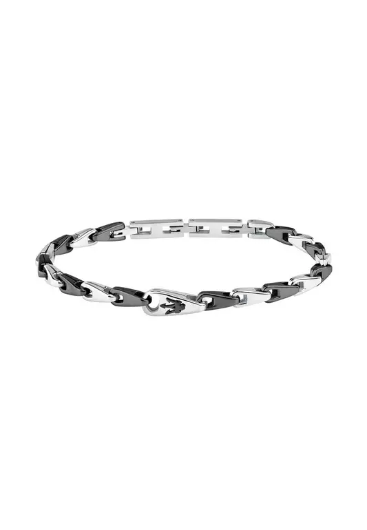 Maserati Iconic Men's Bracelet, 18+3.5cm, Stainless Steel jewellery, Black, JM425AVD100