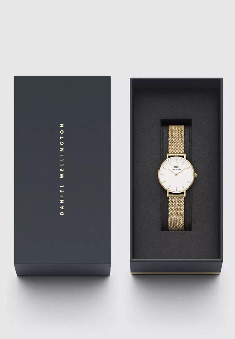 Petite Evergold 28mm Watch White dial Mesh strap Gold 女錶 女士手錶 Watch for women 丹尼爾惠靈頓