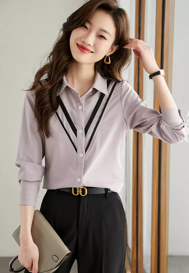 Purple Long Sleeves Shirt
